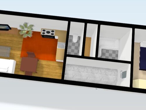 Fotografie nemovitosti - Pronájem bytu 2+kk/T s terasou a výhledem, Praha 8 Troja, Vřesová ulice