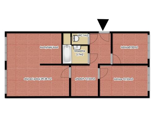Fotografie nemovitosti - Prodej bytu 3+1, 70m2, OV,  ul. Děčínská, Kladno
