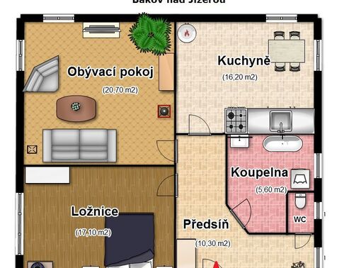 Fotografie nemovitosti - Pronájem vzdušného, světlého bytu 3+kk s prostornou koupelnou, 11 min. vlakem od Mladé Boleslavi