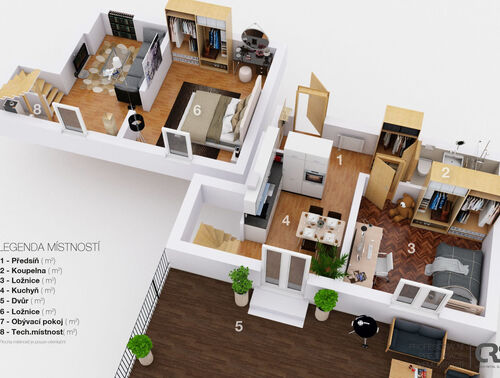 Fotografie nemovitosti - Prodej luxusního bytu 3+1 s terasou, 146,6 m2, Podskalská ul., Praha 2 Nové Město