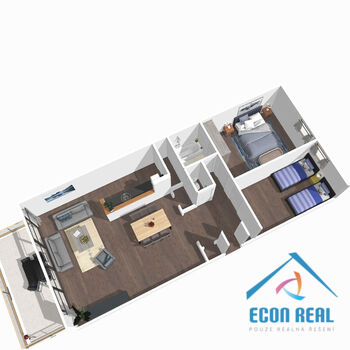 Prostorný apartmán 3kk, 76 m2, s lodžií, přímo u jezera, Marina Lipno, Lipno nad Vltavou