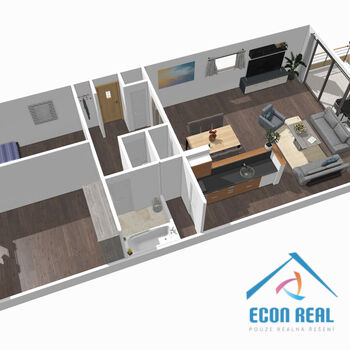 Prostorný apartmán 3kk, 76 m2, s lodžií, přímo u jezera, Marina Lipno, Lipno nad Vltavou