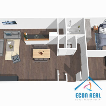 Prostorný apartmán 3kk, 76 m2, s lodžií, přímo u jezera, Marina Lipno, Lipno nad Vltavou