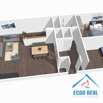 Prostorný apartmán 3kk, 76 m2, s lodžií, přímo u jezera, Marina Lipno, Lipno nad Vltavou