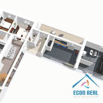 Prodej RD s dvojgaráží, saunou, vířivkou a bazénem, Svatava u Černovic