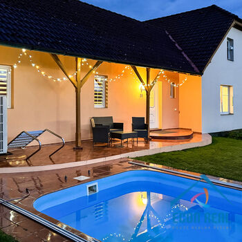 Prodej RD s dvojgaráží, saunou, vířivkou a bazénem, Svatava u Černovic