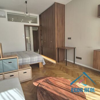 Pronájem luxusně zrekonstruovaného, designového, plně vybaveného 1kk, Opatovická, Praha 1 Nové Město