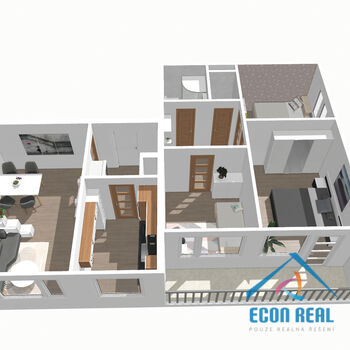 Prodej rodinného, světlého bytu 4+1, 74,6 m2 s lodžií a sklepem, sídliště Cukrovar, Kralupy n/V.