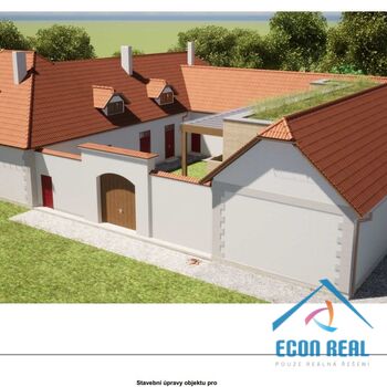 Prodej usedlosti včetně stavebního povolení na 13 apartmánů, Lutová, Chlum u Třeboně