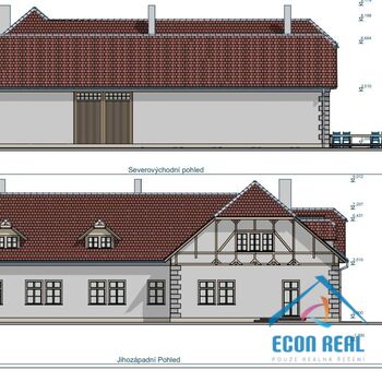 Prodej usedlosti včetně stavebního povolení na 13 apartmánů, Lutová, Chlum u Třeboně