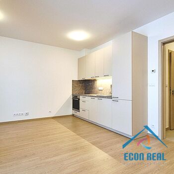 Pronájem vzdušného bytu 1kk, s lodžií, sklepem a parkováním, novostavba BD Divišovská, Praha, Chodov