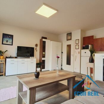 Prodej útulného bytu 1kk s lodžií, sklepem a garážovým stáním, Sluneční náměstí, Praha 13 Stodůlky