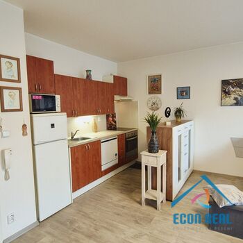 Prodej útulného bytu 1kk s lodžií, sklepem a garážovým stáním, Sluneční náměstí, Praha 13 Stodůlky