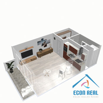 Prodej útulného bytu 1kk s lodžií, sklepem a garážovým stáním, Sluneční náměstí, Praha 13 Stodůlky