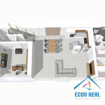 Pronájem úžasného RD 5KK s 3 koupelnami - 224 m2, se zahradou a garáží, Na Konečné, Praha 4 Písnice