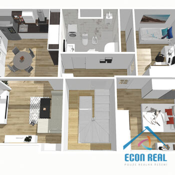 Pronájem bytu 3+1, 82 m2, balkon, 2 garáže, Královická ul., Praha 10 Strašnice,