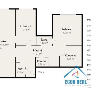 Prodej komfortního bytu 3+kk, 83 m2, balkon, sklep, 2 garážová stání, Symfonická, Praha 5